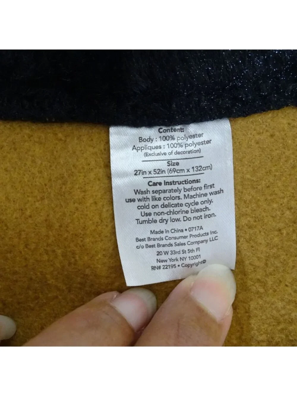 Best Brands Kids Hooded Bear Blanket Black Brown 26